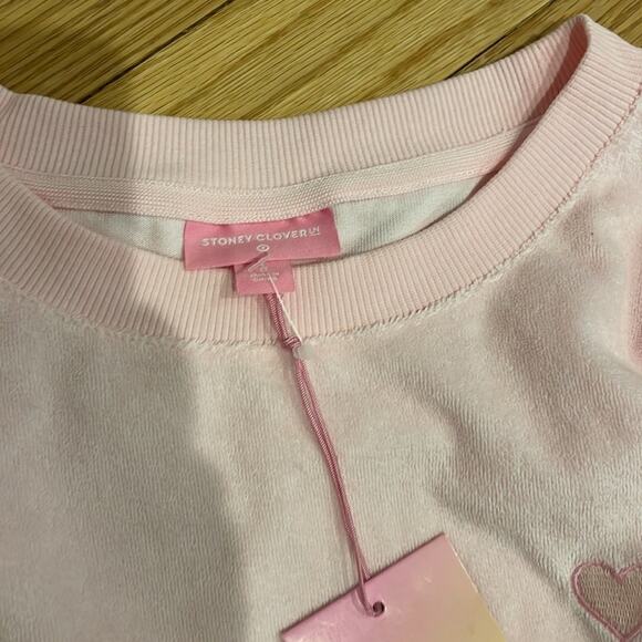 Stoney clover lane terrycloth pink top Small and pants XS nwt - Picture 7 of 7